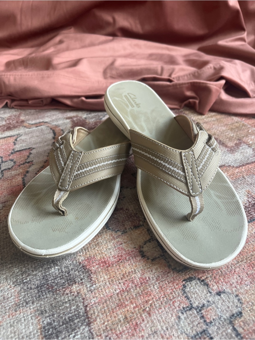 Clarks Collection Brinkley Jazz Flip Flops Greystone Women’s 9M